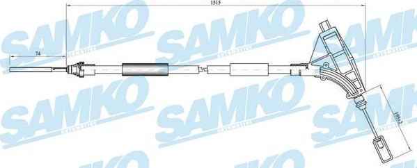 Samko C0641B - Tirette à câble, frein de stationnement cwaw.fr