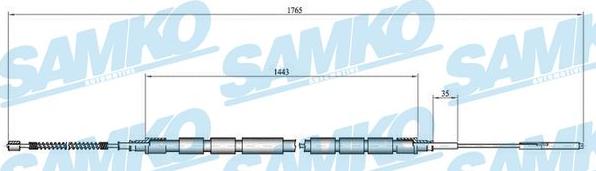 Samko C0657B - Tirette à câble, frein de stationnement cwaw.fr