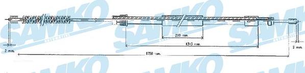 Samko C0096B - Tirette à câble, frein de stationnement cwaw.fr