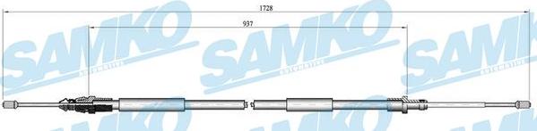 Samko C0097B - Tirette à câble, frein de stationnement cwaw.fr