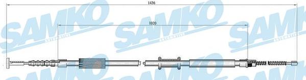 Samko C0015B - Tirette à câble, frein de stationnement cwaw.fr