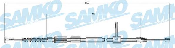 Samko C0016B - Tirette à câble, frein de stationnement cwaw.fr