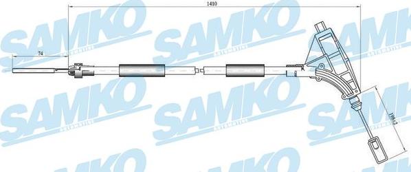 Samko C0010B - Tirette à câble, frein de stationnement cwaw.fr