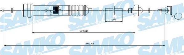 Samko C0013C - Tirette à câble, commande d'embrayage cwaw.fr