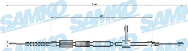 Samko C0017B - Tirette à câble, frein de stationnement cwaw.fr