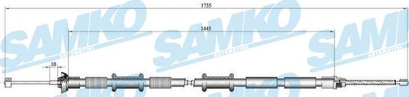 Samko C0169B - Tirette à câble, frein de stationnement cwaw.fr