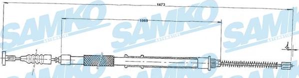 Samko C0186B - Tirette à câble, frein de stationnement cwaw.fr