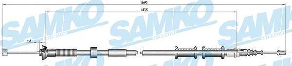 Samko C0180B - Tirette à câble, frein de stationnement cwaw.fr