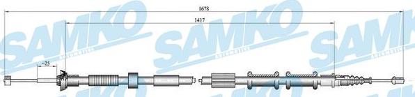 Samko C0181B - Tirette à câble, frein de stationnement cwaw.fr