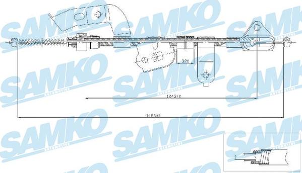 Samko C0132B - Tirette à câble, frein de stationnement cwaw.fr