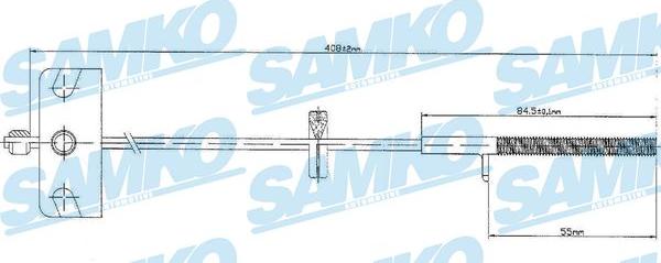 Samko C0840B - Tirette à câble, frein de stationnement cwaw.fr