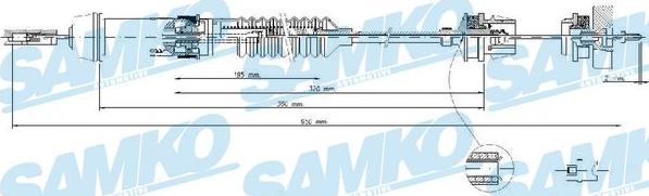 Samko C0340C - Tirette à câble, commande d'embrayage cwaw.fr