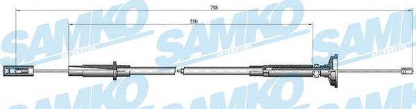 Samko C0261C - Tirette à câble, commande d'embrayage cwaw.fr