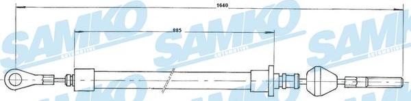 Samko C1530B - Tirette à câble, frein de stationnement cwaw.fr