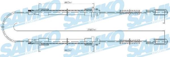 Samko C1688B - Tirette à câble, frein de stationnement cwaw.fr