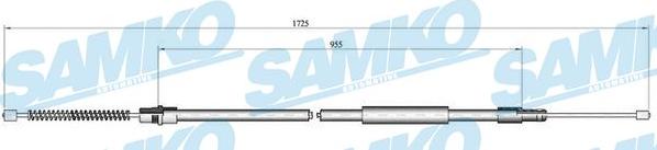 Samko C1261B - Tirette à câble, frein de stationnement cwaw.fr