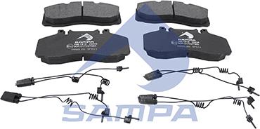 Sampa 096.1819 - Kit de plaquettes de frein, frein à disque cwaw.fr