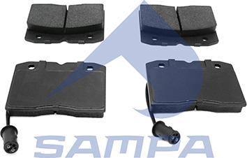 Sampa 093.842 - Kit de plaquettes de frein, frein à disque cwaw.fr