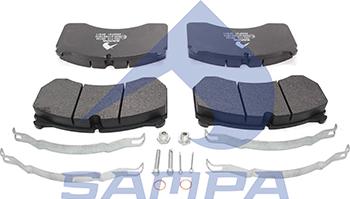 Sampa 093.713 - Kit de plaquettes de frein, frein à disque cwaw.fr