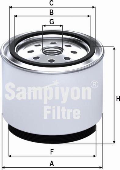 SAMPIYON FILTER CS 1404 M MB - Filtre à carburant cwaw.fr