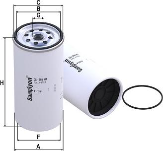 SAMPIYON FILTER CS 1695 M1 - Filtre à carburant cwaw.fr