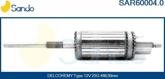 Sando SAR60004.0 - Induit, démarreur cwaw.fr