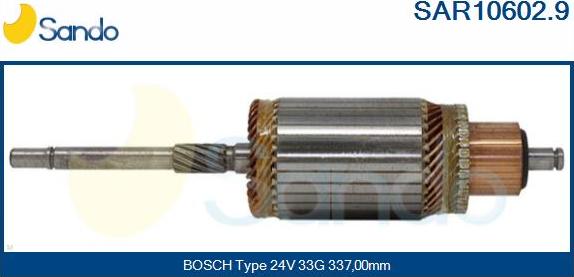 Sando SAR10602.9 - Induit, démarreur cwaw.fr
