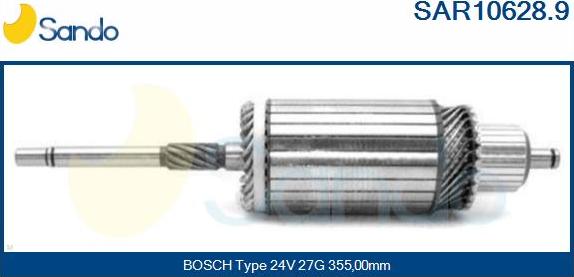 Sando SAR10628.9 - Induit, démarreur cwaw.fr