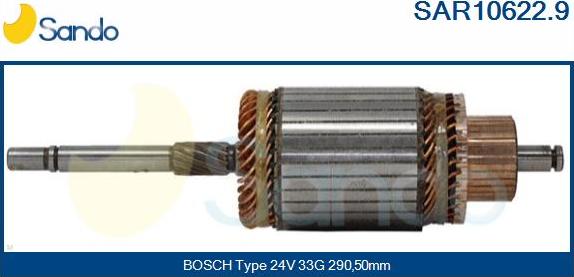 Sando SAR10622.9 - Induit, démarreur cwaw.fr
