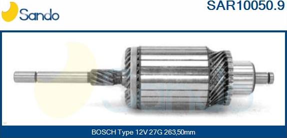 Sando SAR10050.9 - Induit, démarreur cwaw.fr