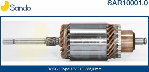 Sando SAR10001.0 - Induit, démarreur cwaw.fr