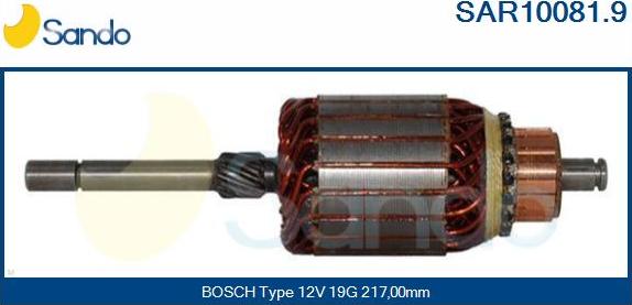 Sando SAR10081.9 - Induit, démarreur cwaw.fr