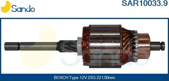 Sando SAR10033.9 - Induit, démarreur cwaw.fr