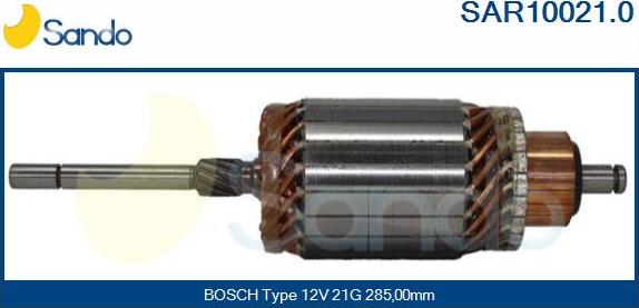 Sando SAR10021.0 - Induit, démarreur cwaw.fr