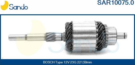 Sando SAR10075.0 - Induit, démarreur cwaw.fr