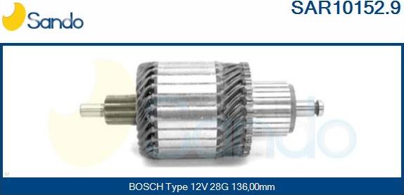 Sando SAR10152.9 - Induit, démarreur cwaw.fr