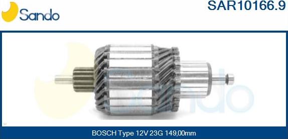 Sando SAR10166.9 - Induit, démarreur cwaw.fr