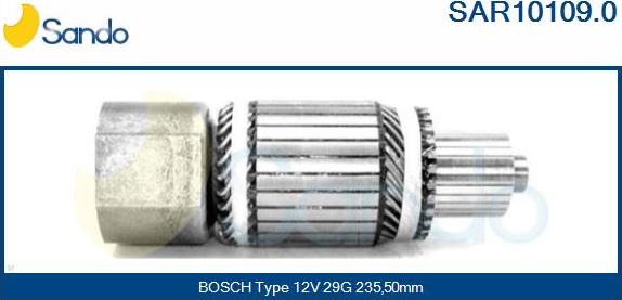Sando SAR10109.0 - Induit, démarreur cwaw.fr
