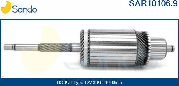 Sando SAR10106.9 - Induit, démarreur cwaw.fr