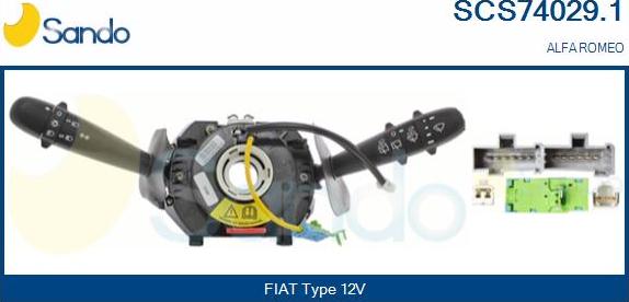 Sando SCS74029.1 - Commutateur de colonne de direction cwaw.fr
