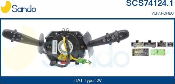 Sando SCS74124.1 - Commutateur de colonne de direction cwaw.fr