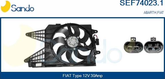 Sando SEF74023.1 - Moteur électrique, ventilateur pour radiateurs cwaw.fr