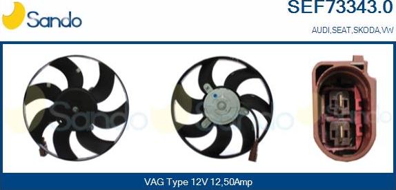 Sando SEF73343.0 - Ventilateur, refroidissement du moteur cwaw.fr