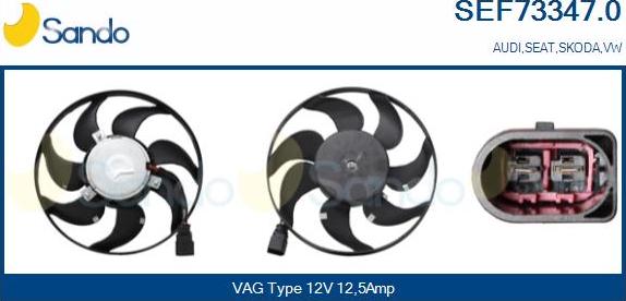 Sando SEF73347.0 - Ventilateur, refroidissement du moteur cwaw.fr