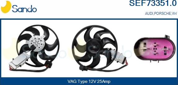 Sando SEF73351.0 - Ventilateur, refroidissement du moteur cwaw.fr