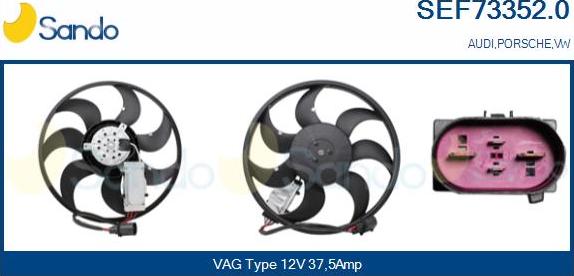 Sando SEF73352.0 - Ventilateur, refroidissement du moteur cwaw.fr