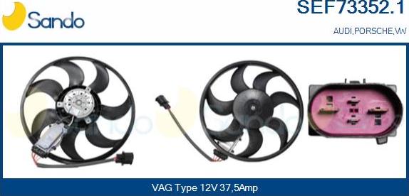 Sando SEF73352.1 - Ventilateur, refroidissement du moteur cwaw.fr