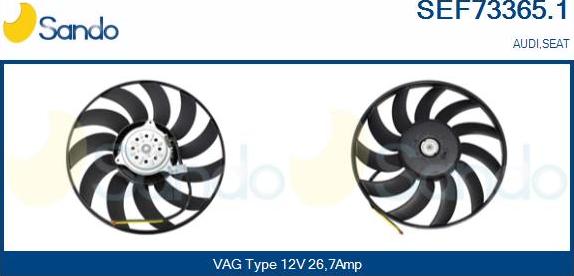 Sando SEF73365.1 - Ventilateur, refroidissement du moteur cwaw.fr