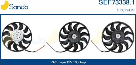 Sando SEF73338.1 - Ventilateur, refroidissement du moteur cwaw.fr