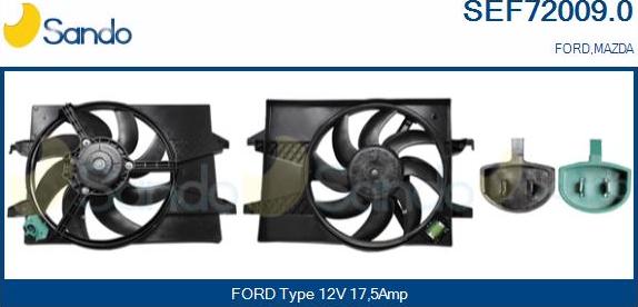 Sando SEF72009.0 - Moteur électrique, ventilateur pour radiateurs cwaw.fr